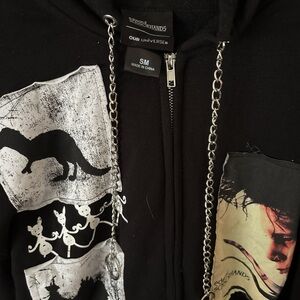 Our Universe Black Zip Up Sweater